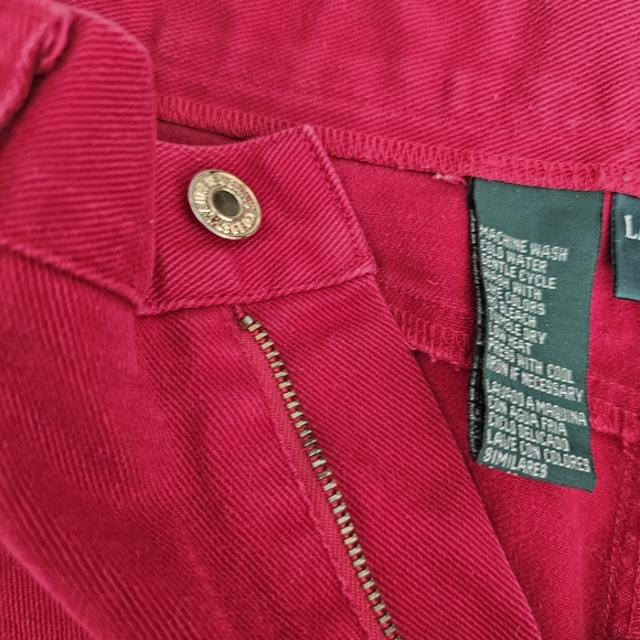Lauren Ralph Lauren Jeans Co Red Petite Pants 6P Stretch - Picture 4 of 13